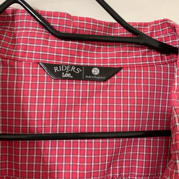 Riders by Lee Button up Shirts, 2X NWT, Pink &Blue - Picture 8 of 8